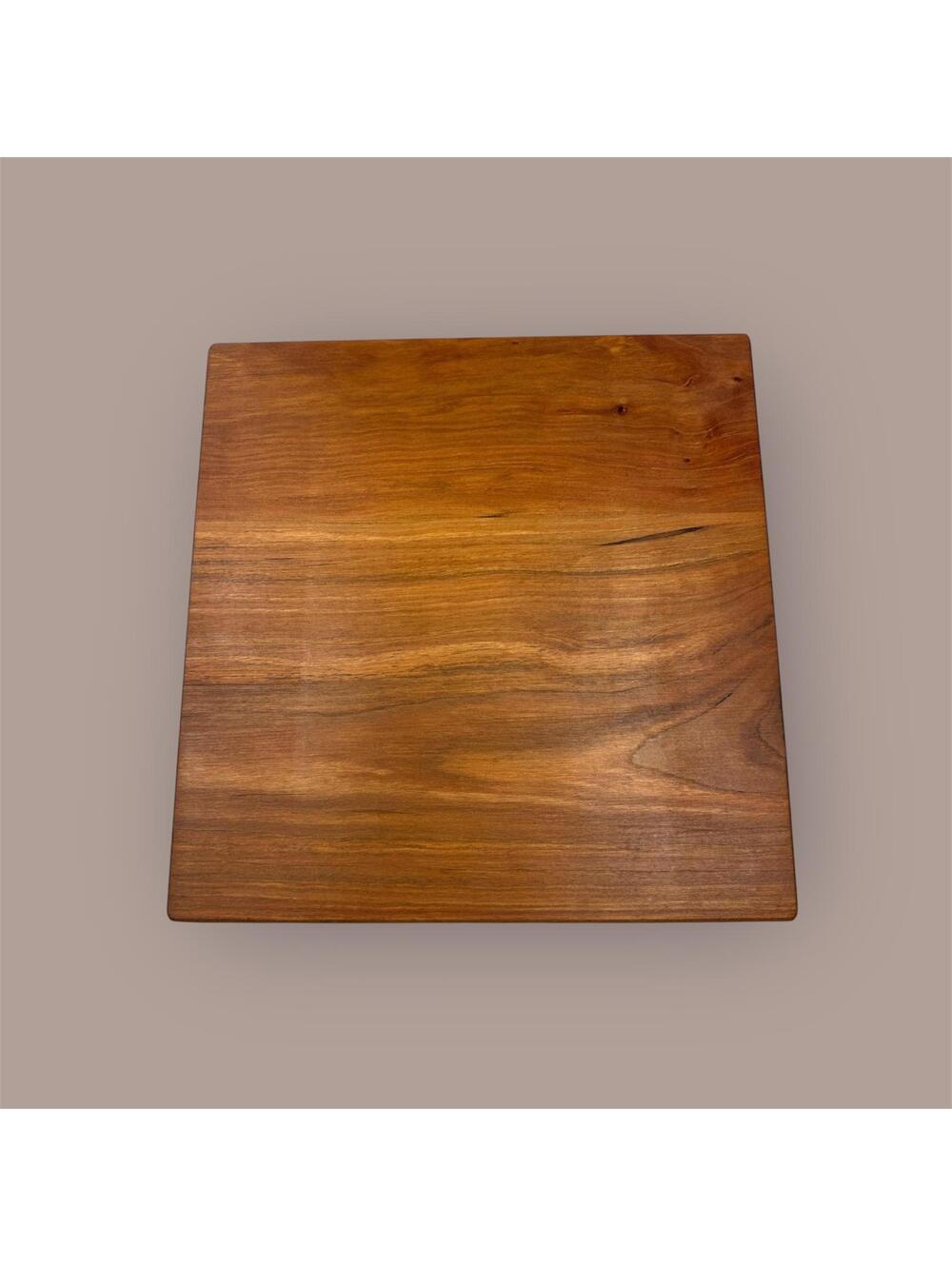 12x12 Handcrafted Natural Hardwood Cherry Cutting Board Unique Kitchen Utility
